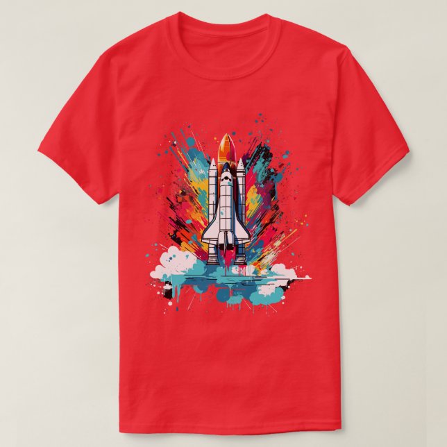 Art Rocket Launch Space Gifts Science Gifts Space T Shirt (Design framsida)