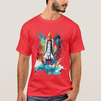 Art Rocket Launch Space Gifts Science Gifts Space T Shirt
