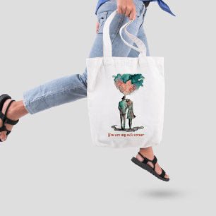 Art romantiskt par Tote Bag Tygkasse