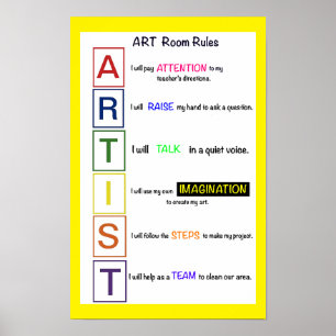 Art Room Regler. Poster