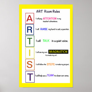 Art Room Regler. Poster