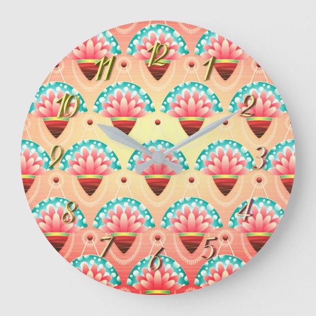 Art rosa av dekorall stor klocka (Framsida)