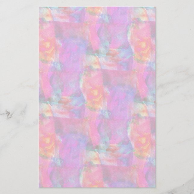 Art rosa, blå, röd struktur-bakgrund brevpapper (Framsida)