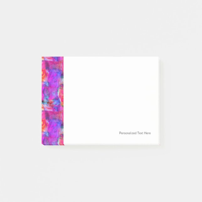 Art rosa, blå, röd struktur post-it block (Framsida)