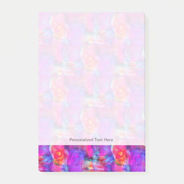 Art rosa, blå, röd struktur post-it block (Framsida)