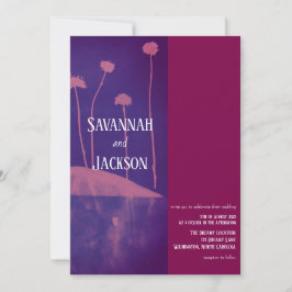 Art Rosa Blomkall - unik bröllopsinbjudan Inbjudningar