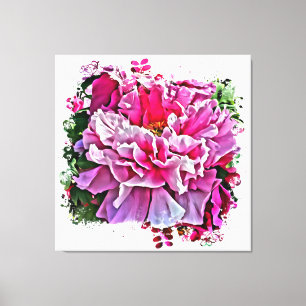 *~* Art Rosa Peony Painting Artistic AR1 Canvastryck