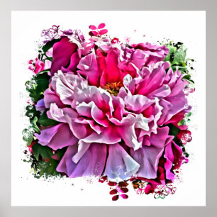 *~* Art Rosa Peony Painting Artistic AR1 Poster