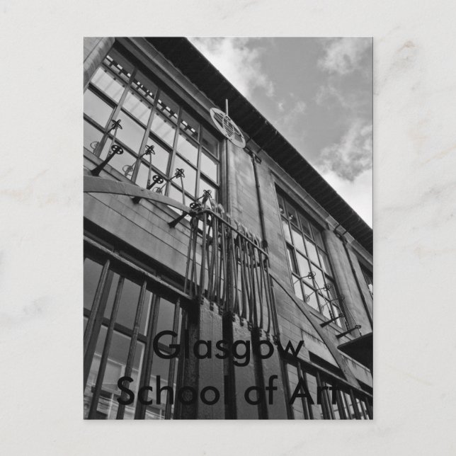 Art School16x12bw, Glasgow School of Art Vykort (Framsida)