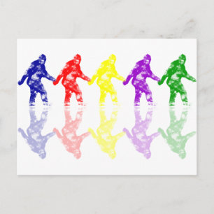 ART SCHOOL SQUATCH - Färgfull Bigfoot-Logotyp Vykort