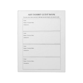 Art Show Exhibit Guest Bok Anteckningsblock