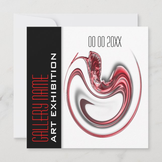 Art show gallery utställning jewelry CUSTOMIZE Inbjudningar (Framsida)