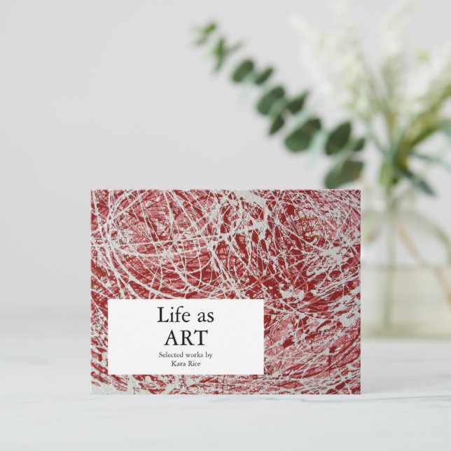 Art Show Investigation Abstrakt Art-vykort Inbjudan Vykort (Stående Fram)