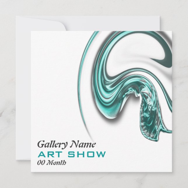 Art show jewelöppning lansering CUSTOMIZE Inbjudningar (Framsida)