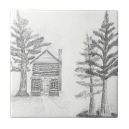 Art Sketch Ceramic Tile Kakelplatta