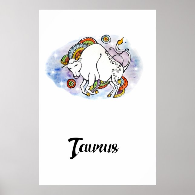Art Skriv ut Taurus Poster (Framsidan)