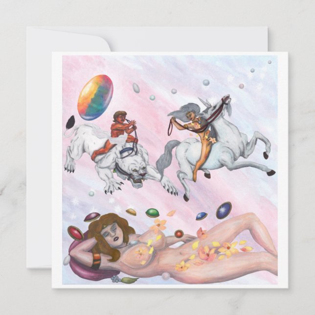 Art Sleeping Goddes drömmer om Gud rider Lioness (Framsida)