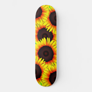 Art Solblommor - Hett Sommar Mini Skateboard Bräda 18,5 Cm