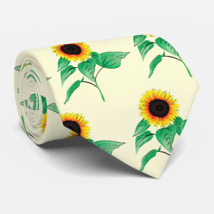 Art Solblommor - Välj/lägg till din favoritfärg Slips