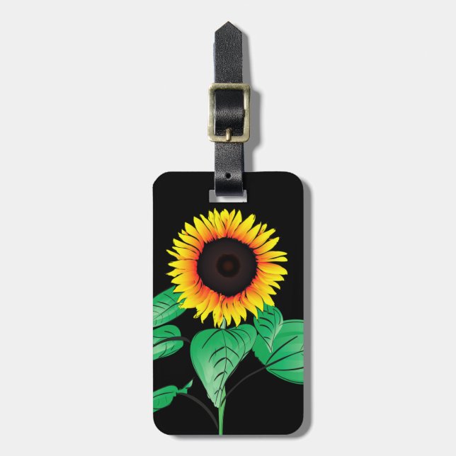 Art Solblommor - välj/lägg till färg Bagagebricka (Vertikal Framsida)