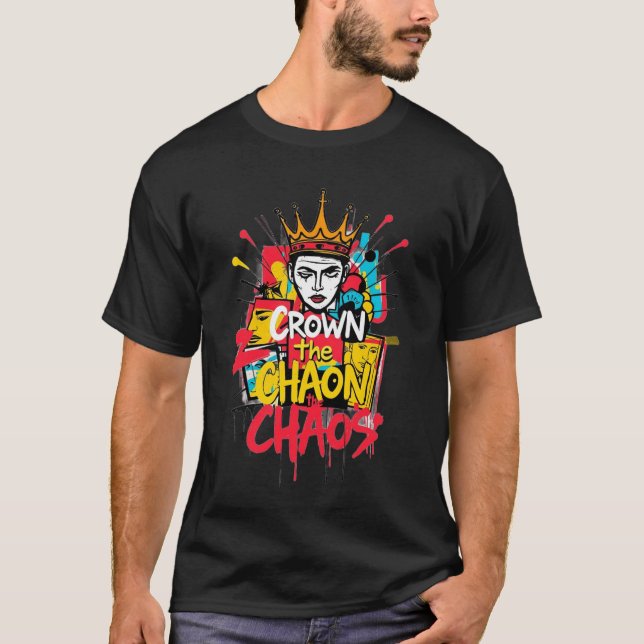 "Art Speaks, Power Skapar" inspirationspartist T Shirt (Framsida)