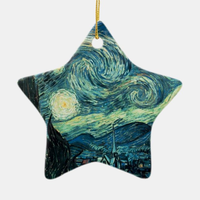ART - Starry Night - SRF Julgransprydnad Keramik (Framsidan)