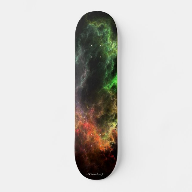 Art Stucco Mosaic Nebula Cluster Skateboard (Framsida)