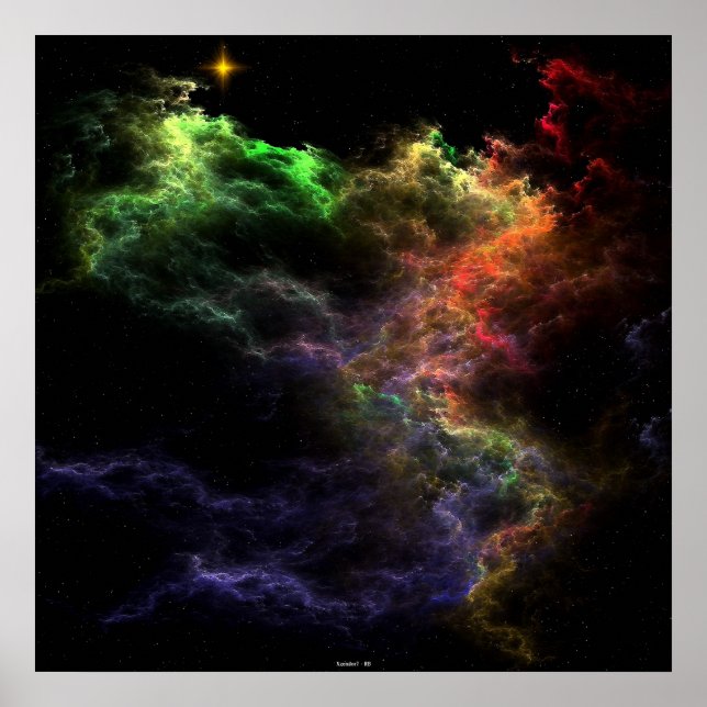 Art Stucco Nebula Cluster Poster (Framsidan)