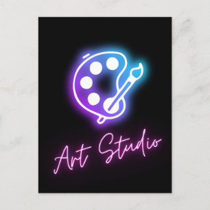 Art Studio Neon Line Vykort