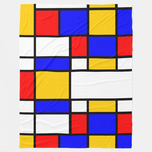 Art style Mondrian Fleecefilt (Framsidan)