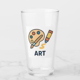 Art Subjekt - Färgpalett och pensel Glaskopp