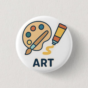 Art Subjekt - Färgpalett och pensel Knapp