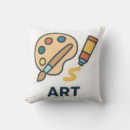 Art Subjekt - Färgpalett och pensel Kudde