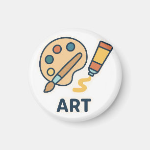 Art Subjekt - Färgpalett och pensel Magnet