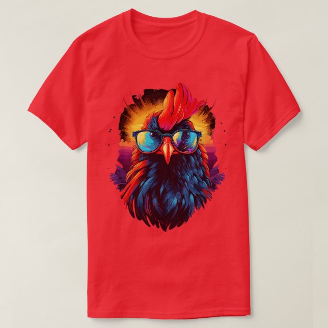 Art Sunglass Chicken Gifts Funny Chicken 1 T Shirt (Design framsida)