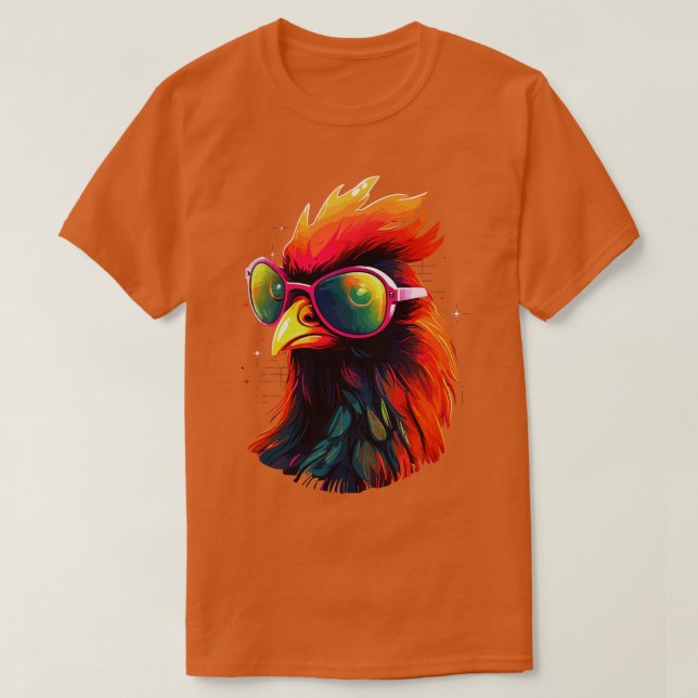 Art Sunglass Chicken Gifts Funny Chicken 2 T Shirt (Design framsida)