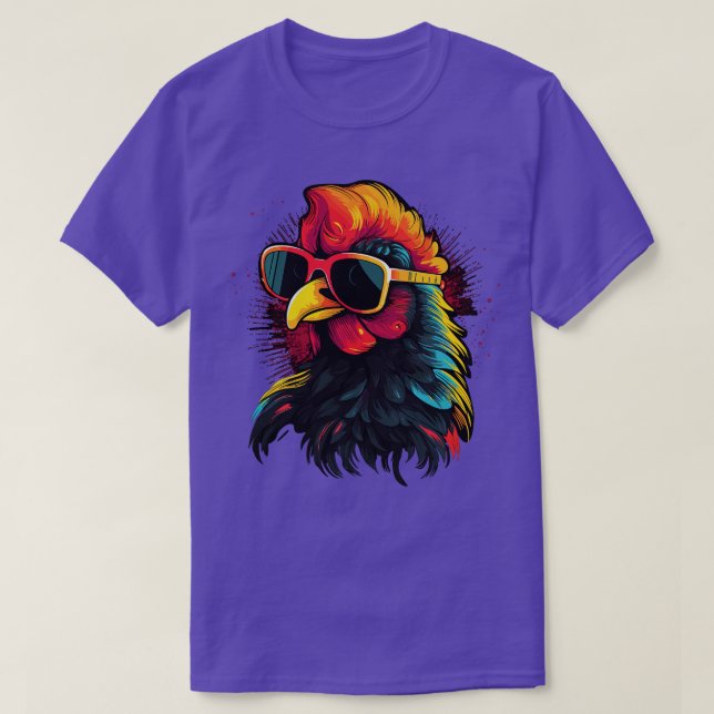 Art Sunglass Chicken Gifts Funny Chicken 5 T Shirt (Design framsida)