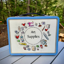 Art Supplies Metall Lunchbox