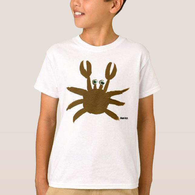 Art T-Shirt: Crazy Crab Seaside Helgdag Fiskmås Tröja (Framsida)