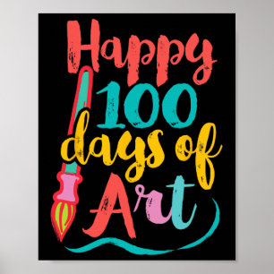 Art Teacher 100 dagar i skolan - 100 dagar i konst Poster
