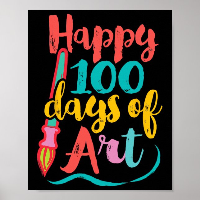 Art Teacher 100 dagar i skolan - 100 dagar i konst Poster (Framsidan)