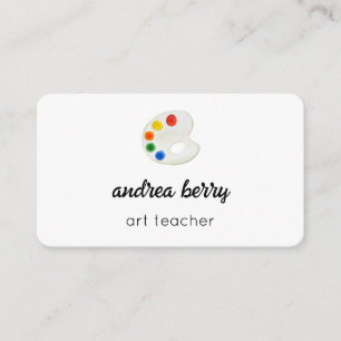 Art Teacher Art Palette Artist Visitkort