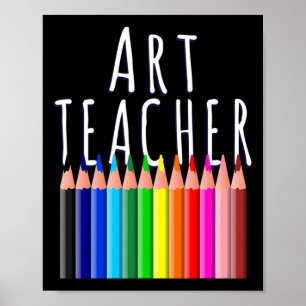 Art Teacher Back to school Kreativ Artist Gift Poster