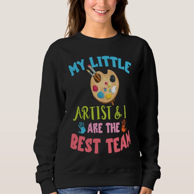 Art Teacher Best Team Artist Art Student Paint Art T Shirt (Framsida)