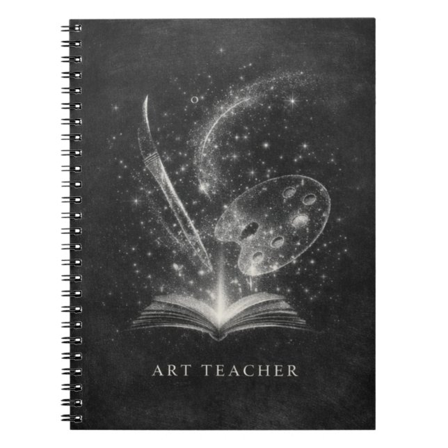 Art Teacher Chalk Dust Constellation Art Anteckningsbok (Framsidan)