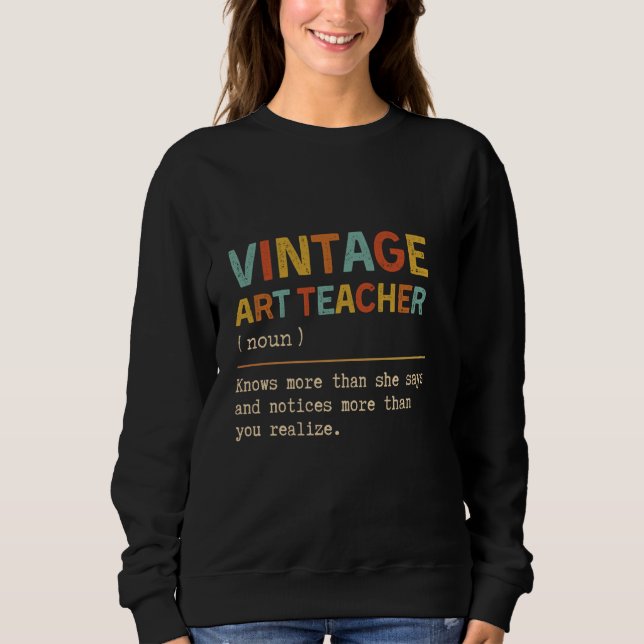Art Teacher Definition Funny Back to school First T Shirt (Framsida)