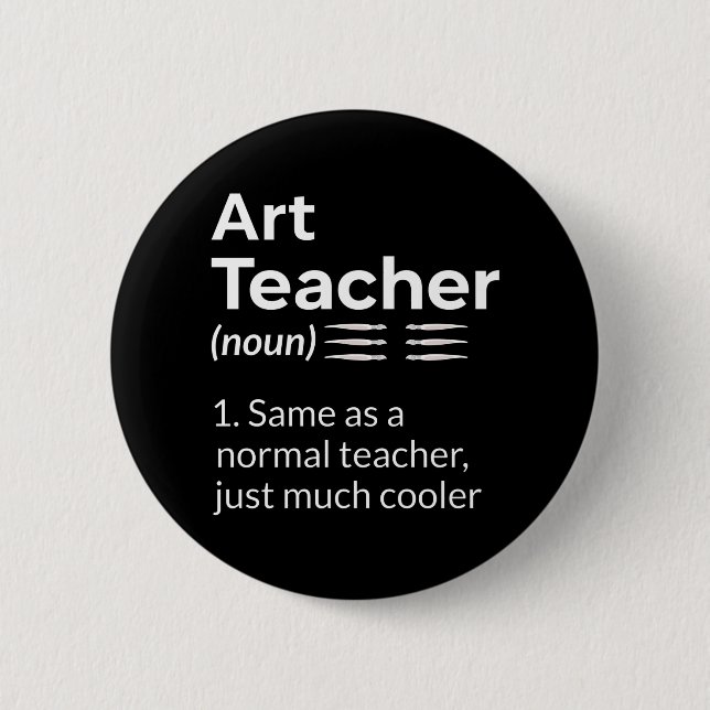 Art Teacher Definition Lusnyj Konstnärlig Älskare Knapp (Framsida)