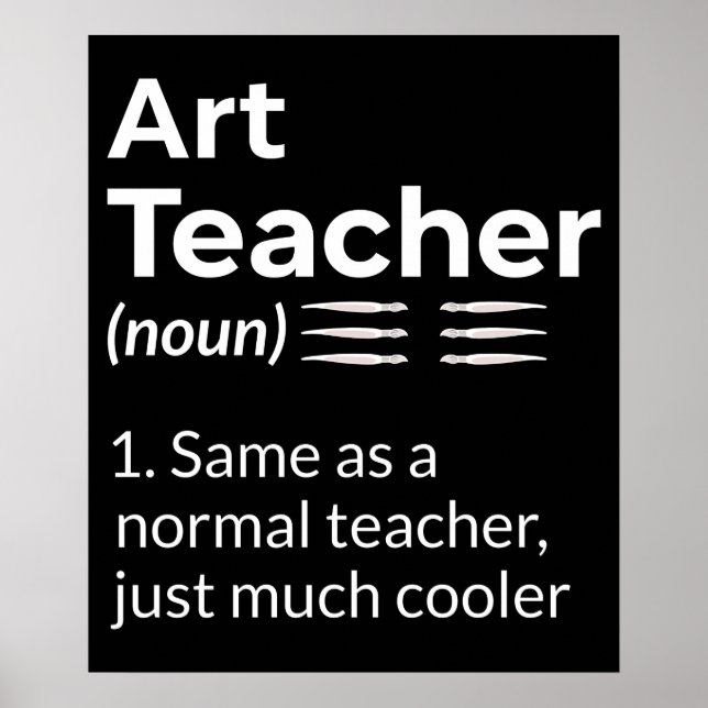 Art Teacher Definition Lusnyj Konstnärlig Älskare Poster (Framsidan)