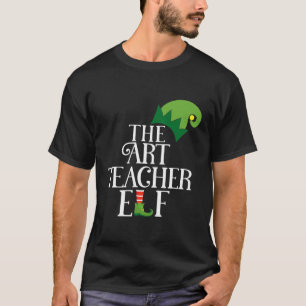 Art Teacher Elf Matching Family Group, jul T Shirt