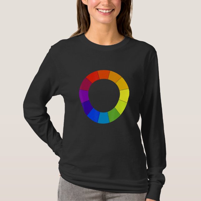 Art Teacher Färg Circle Palette Painter Artist Ar T Shirt (Framsida)